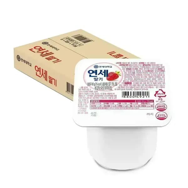 연세 요거트 플레인 딸기 복숭아 80g x 24개