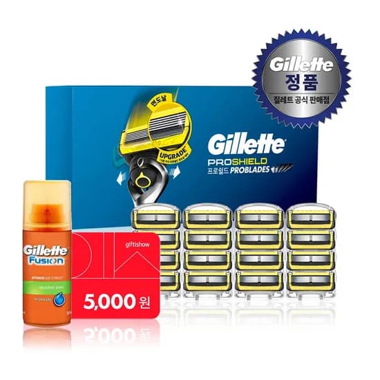 질레트 프로쉴드 옐로우 면도날 16입 외 다양