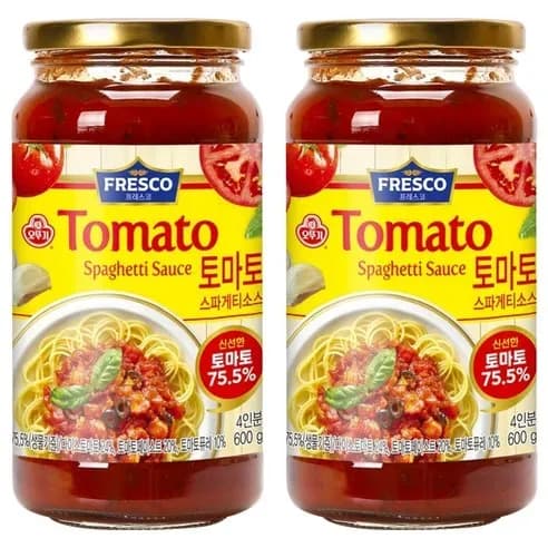 오뚜기 프레스코 토마토 스파게티소스 600g 2개