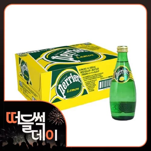 레몬 탄산수 유리병 330ml 24개