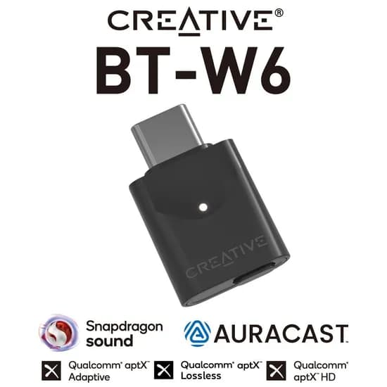 크리에이티브 BT-W6 블루투스 5.4 LE AUDIO aptX Lossless 코덱 오디오 동글