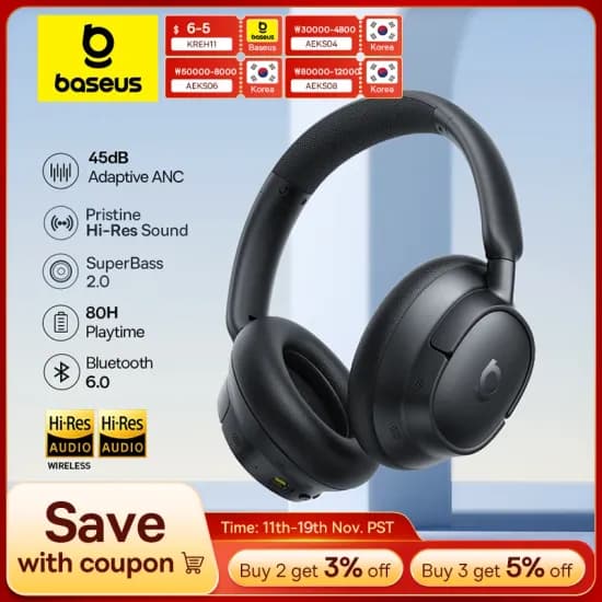 베이스어스 EH10 NC ANC LDAC 무선 헤드폰