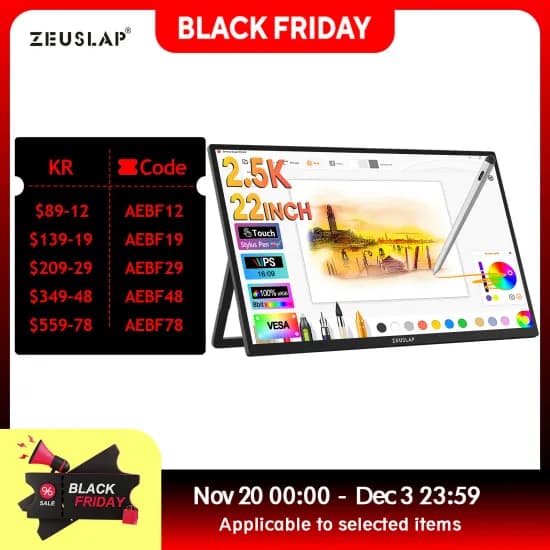 제우스랩 Z22P PRO 터치 스크린 포터블 모니터