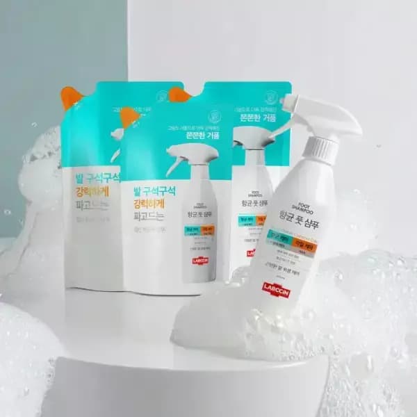 랩신 항균 풋샴푸 오리지널 본품 410ml 리필 400ml x 3 T멤버십