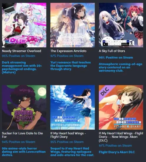 Vibrant Visual Novels