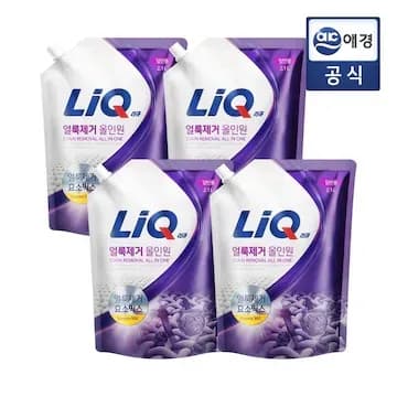 리큐 얼룩제거 올인원 세탁세제 2.1L 4개