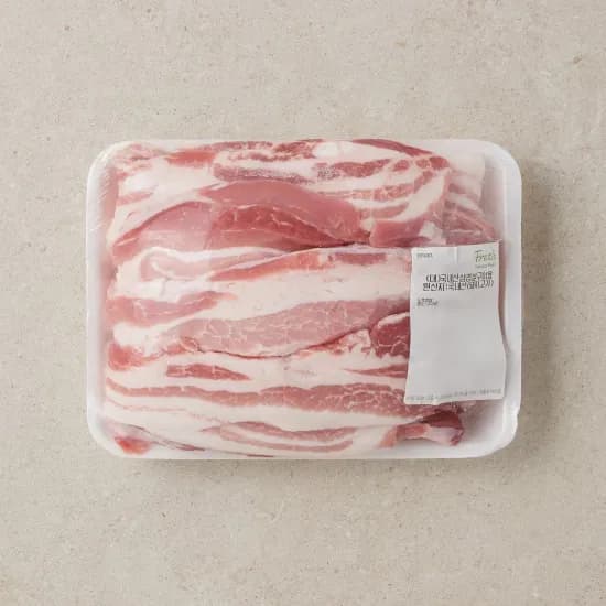 국내산 삼겹살/목살 구이용 100g