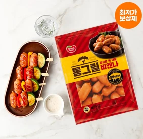 동원 통그릴 비엔나 1kg 2개 (16,905원/무료)
