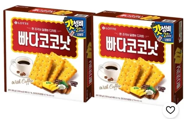 롯데제과 빠다코코낫 오리지날, 600g, 1개 (4,900원/무료)