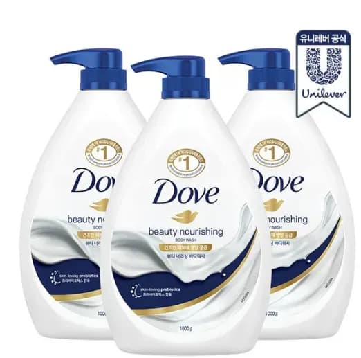 도브 바디워시 1L 3개 (16,200원/무료)