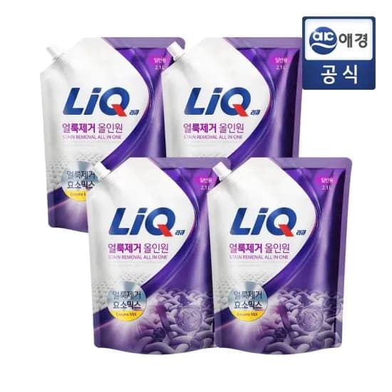 리큐 얼룩제거 올인원 세탁세제 2.1L 4개
