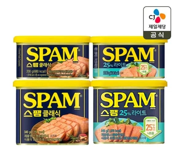 스팸 340g x4개+200g x4개 골라담기 (22,851원/무료)