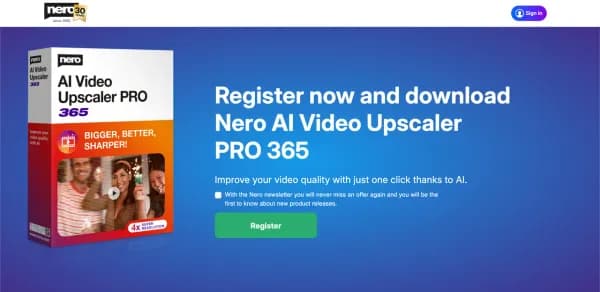 Nero AI Video Upscaler PRO 365 1년 무료 (0원/무료)