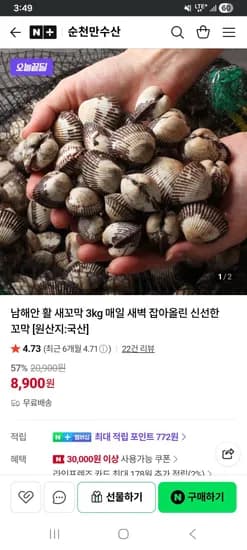 꼬막 3kg