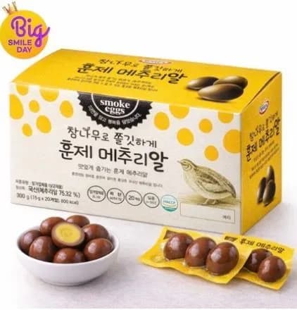 참나무로 쫄깃하게 훈제 메추리알 15g 20개입 (12,540원/무료)