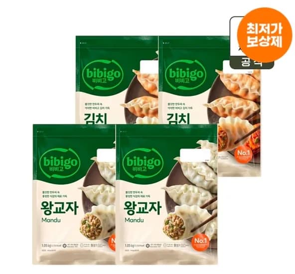 비비고 왕교자 1.05kg x3 김치왕교자 1.05kg x1