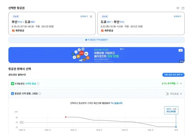 도쿄게임쇼용 부산-나리타 0916-0922 수하물포함  (262,800원/무료)
