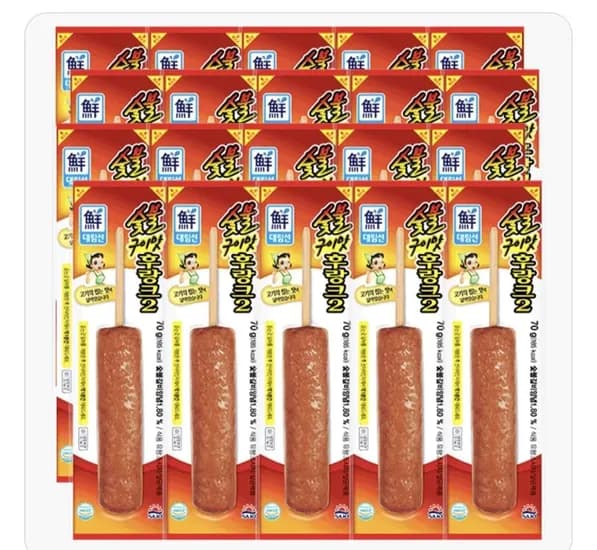 대림 숯불구이맛 후랑크 70g 20개 (13,900원/무료)