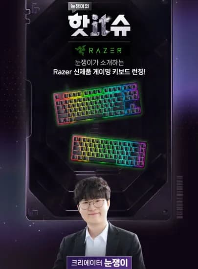 레이저 헌츠맨 V3 HE 마그네틱 8KHz 미니·TKL (169,911원/무료)