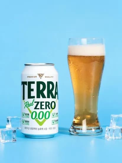 무알콜맥주 테라 제로 0.00 350ml 24캔 (15,600원/무료)