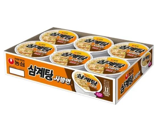 농심 삼계탕 사발면 85g 6개