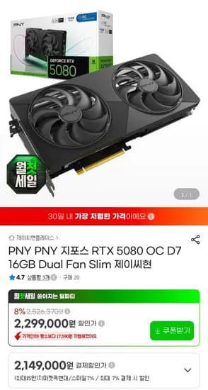 PNY 5080 Dual Fan Slim