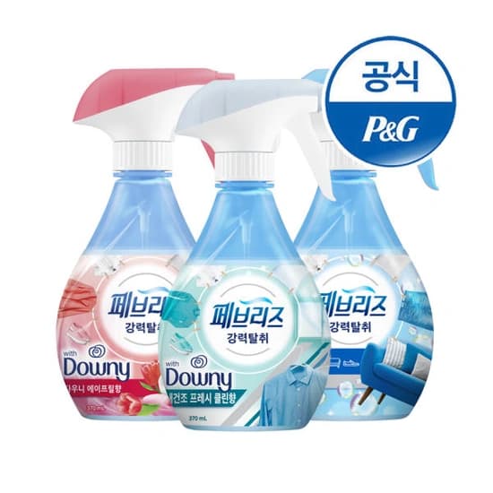 페브리즈 섬유탈취제 370ml 3입 (13,950원/무료 배송)