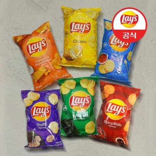 레이즈감자칩 lays 대용량 3+3 184.2g 택2 (23,500원/무료)