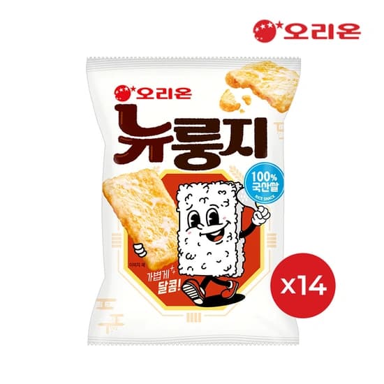 오리온 뉴룽지 오리지널 75g 14개 (13,290원 / 무료)
