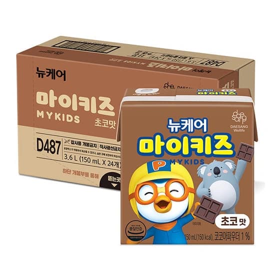뉴케어 마이키즈 초코맛, 150ml, 24개 ( 32,900원 / 무료 배송 )