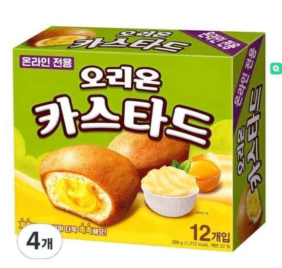 오리온 카스타드, 288g, 4개 (9,680원/와우무료)