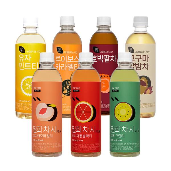 일화차시 제로 5종 500mL x 24펫 (키위그린티, 허니자몽블랙티, 유자민트티,고구마알밤차,루이보스카라멜티) ( 9,900원 / 무료 배송 )
