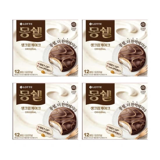 롯데웰푸드 몽쉘 오리지널 생크림케이크 12개입