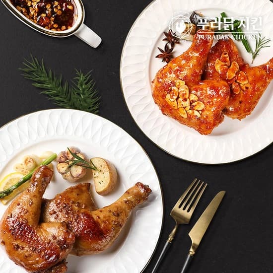 (+한팩더이벤트)푸라닭 1.5배더큰 오븐 통닭다리 구이 250g X 5팩 ( 19,950원 / 무료 배송 )