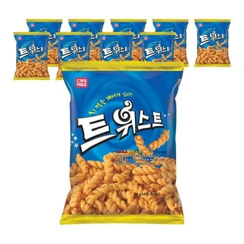 코스모스제과 트위스트 과자, 80g, 10개 (7,020원) (로켓배송)