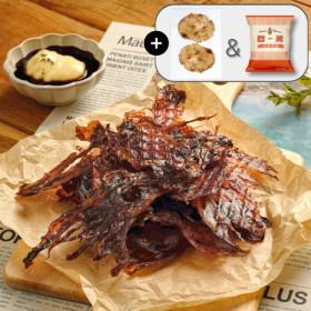 지마켓)(신선집중) 1+1 쫀득한 납작숏다리150g (20~30미) 2팩 (무료증정) 팝꽃25g+허니버터쥐포2장