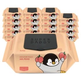 70평량 슈퍼대디 캡형 물티슈 70매 20팩 (16,400원/무료배송)