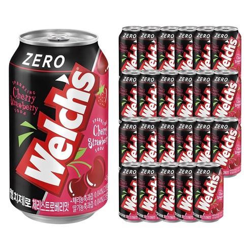 웰치스 제로 체리스트로베리맛, 355ml, 24개 (13,730원/무료 배송)