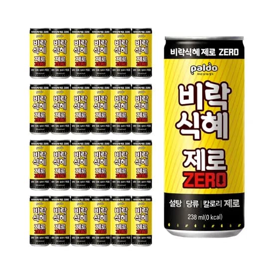 팔도 비락식혜 제로 238ml x 24개 (9,234원) (무료)