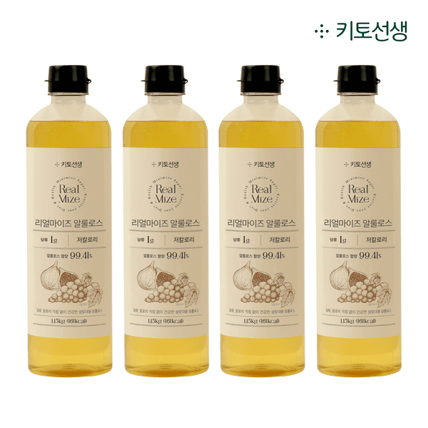 리얼마이즈 액상 알룰로스 대용량 (설탕대체 대체당 나한과 스테비아) 1.15kg, 4개 (52200/무료)