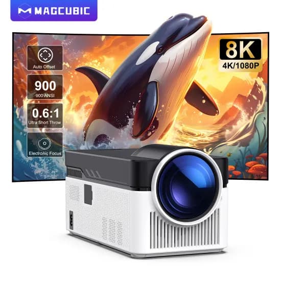 매그큐빅 HY450 프로젝터 자동 오프셋 1080P 8K 전자 초점 900  ( 95,110원/ 무료)
