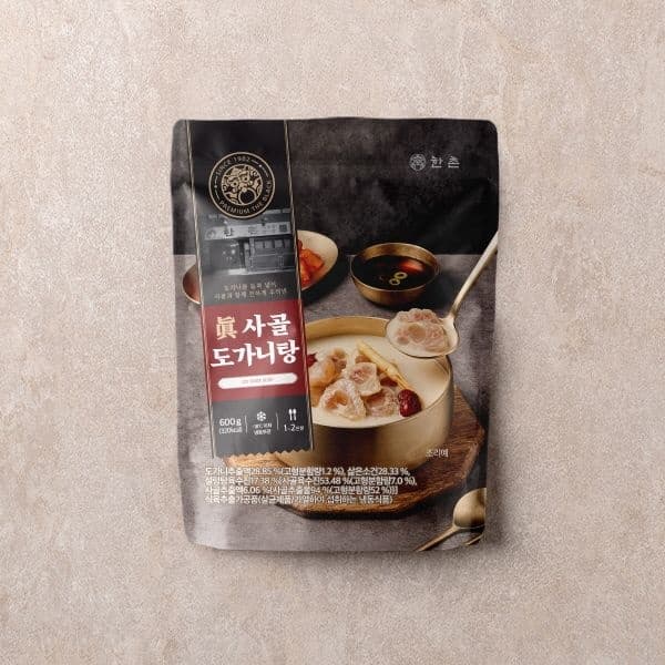 [한촌설렁탕] 더블랙 프리미엄 진 사골도가니탕 600gx3봉 (35600/무료)