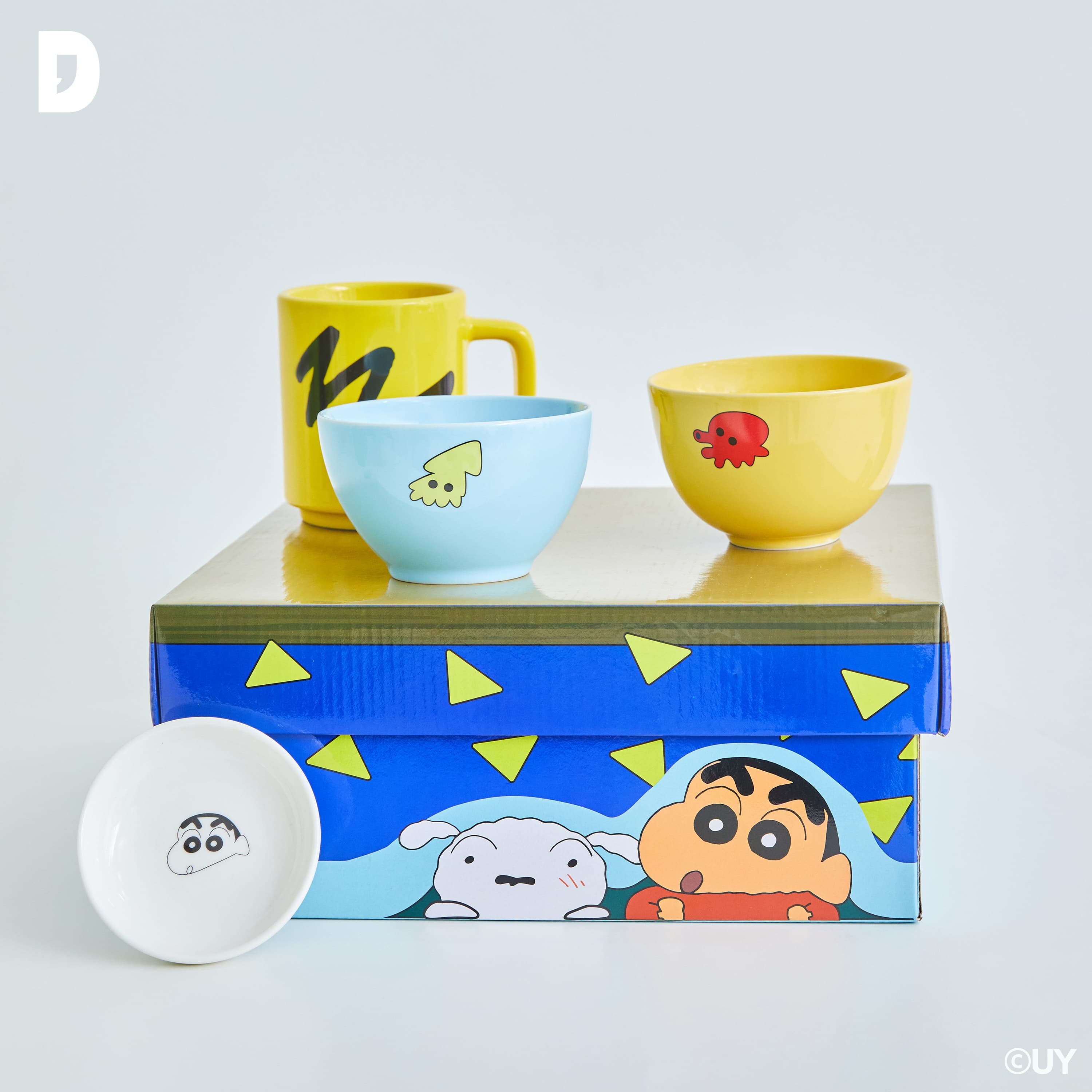 댄꼼마 짱구 식기세트 1인 도자기 그릇 접시 식기 밥그릇 귀여운 캐릭터 머그컵 선물 (29900/무료)