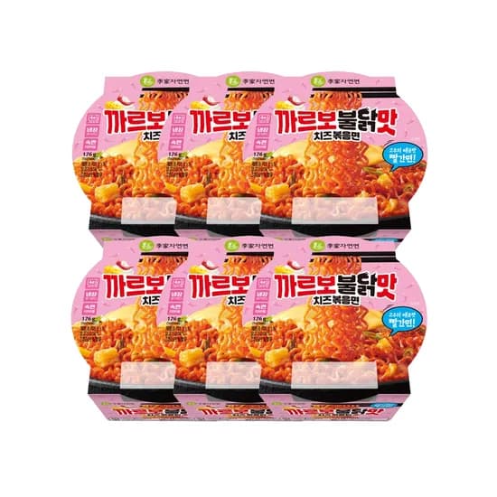 까르보불닭맛 치즈볶음면 6개 (9,400원/무료)