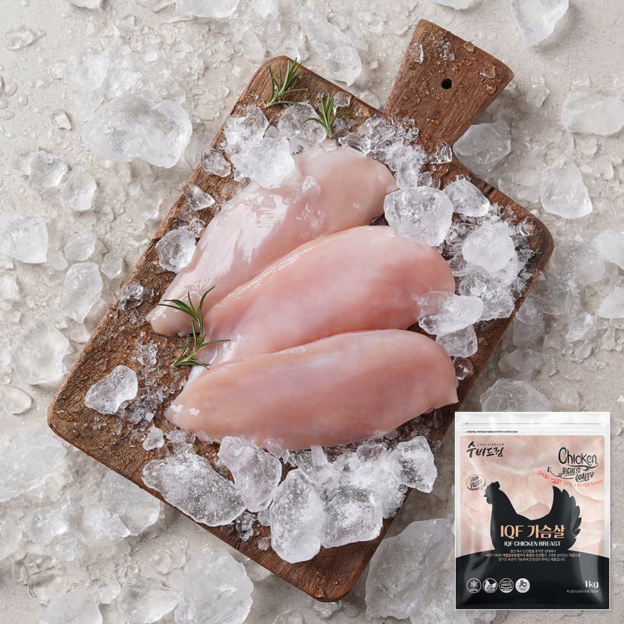 수비드림 IQF 냉동 생 닭가슴살/닭안심 5kg (19,900원/4,000원)