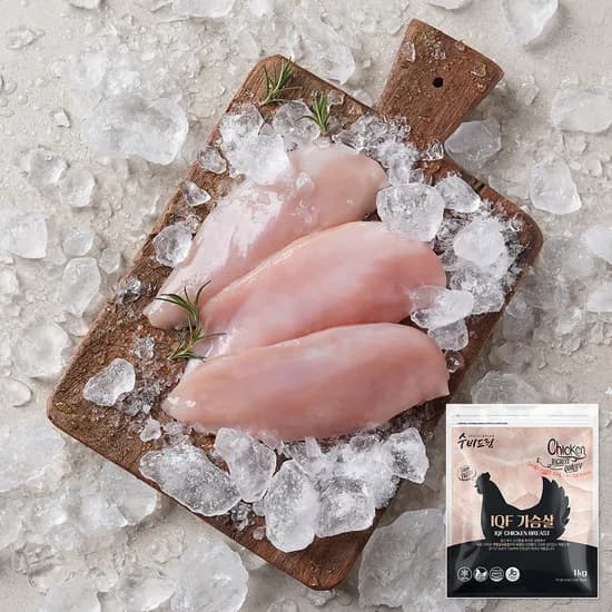 수비드림 IQF 냉동 생 닭가슴살/닭안심 5kg (19,900원/4,000원)