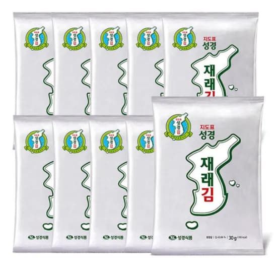 성경김본사 잘라먹는 재래 전장김 조미김 30g 10봉 (14760원/무료)