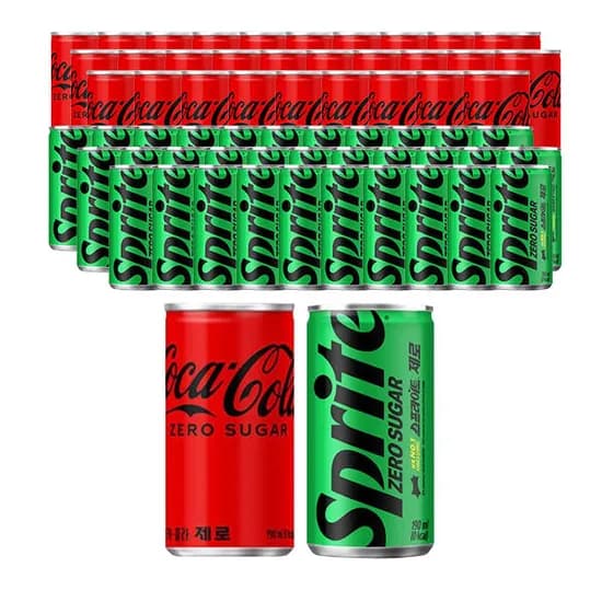 코카콜라 제로, 190ml, 30개 + 스프라이트 제로, 190ml, 30개 (19,850원) (무료)