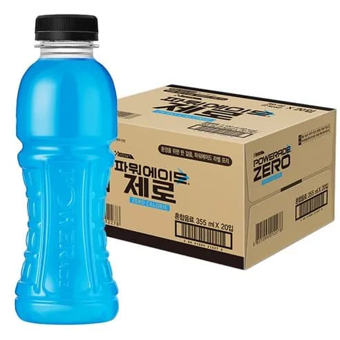 파워에이드 제로 무라벨, 355ml, 20개 (17480/무료)