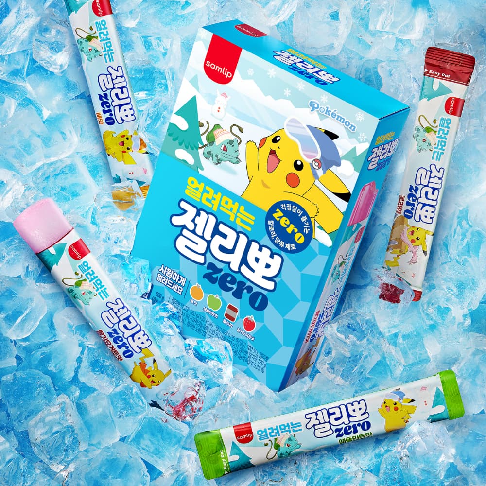 삼립 얼려먹는 포켓몬 젤리뽀 제로 400g 16입 4박스(64입) (17900/무료)